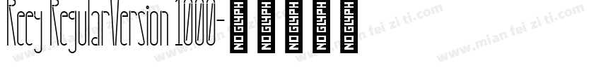 Reey RegularVersion 1000字体转换